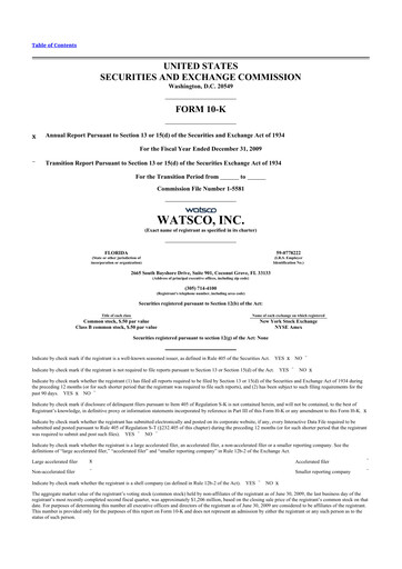 Thumbnail Watsco
 10-K Annual Report 