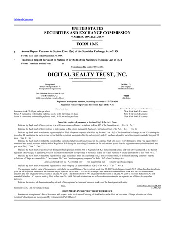 Thumbnail Digital Realty 10-K Annual Report 