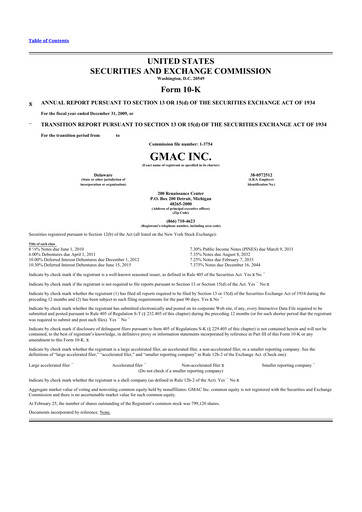 Thumbnail Ally Financial 10-K Annual Report 