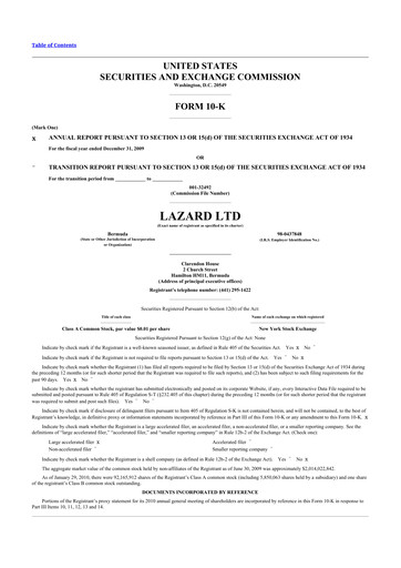 Thumbnail Lazard 10-K Annual Report 