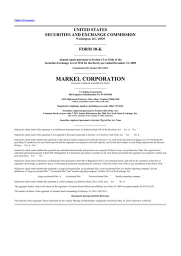 Thumbnail Markel Group 10-K Annual Report 