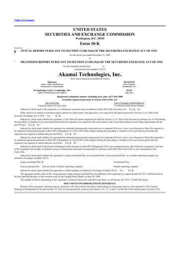 Thumbnail Akamai
 10-K Annual Report 