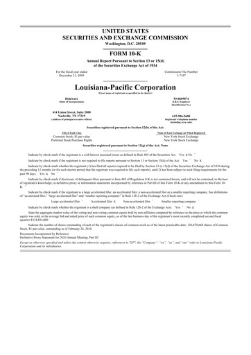 Thumbnail Louisiana-Pacific
 10-K Annual Report 