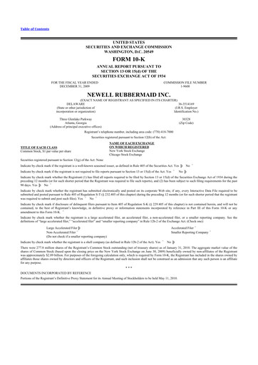 Thumbnail Newell Brands
 10-K Annual Report 