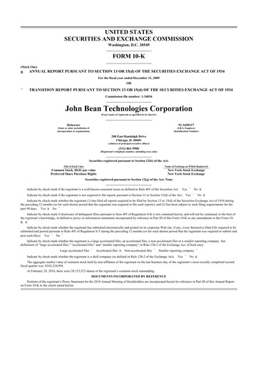 Thumbnail JBT Marel Corporation 10-K Annual Report 