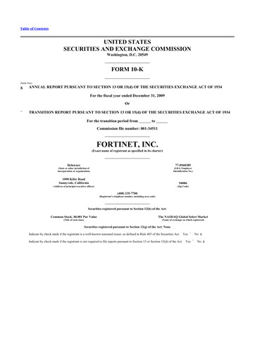 Thumbnail Fortinet 10-K Annual Report 