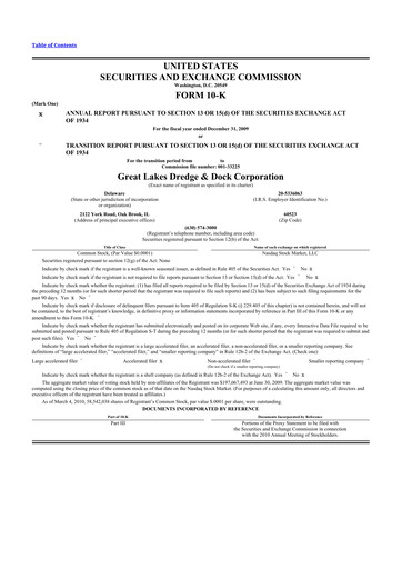 Thumbnail Great Lakes Dredge & Dock Corp. 10-K Annual Report 