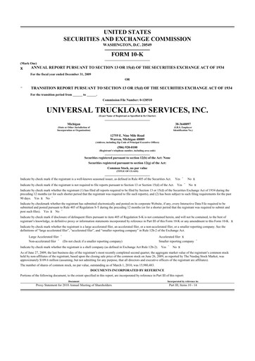 Thumbnail Universal Logistics Holdings 10-K Annual Report 