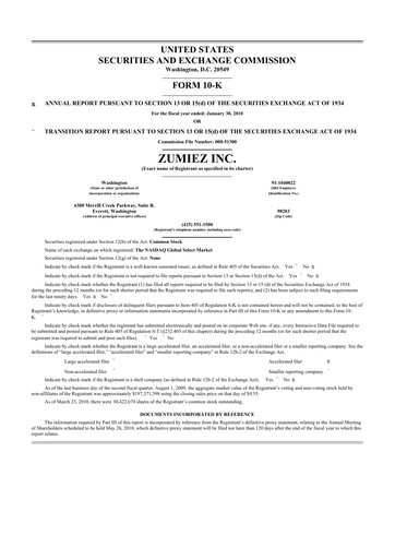 Thumbnail Zumiez 10-K Annual Report 