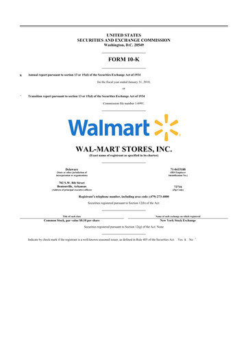 Thumbnail Walmart 10-K Annual Report 