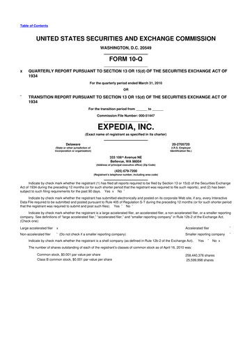 Vorschaubild Expedia Group 10-Q Quartalsbericht  