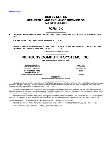Thumbnail Mercury Systems 10-Q Quarterly Report FY 