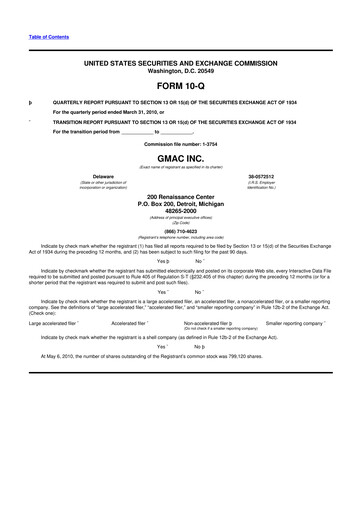 Thumbnail Ally Financial 10-Q Quarterly Report FY 