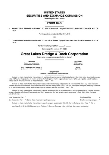 Thumbnail Great Lakes Dredge & Dock Corp. 10-Q Quarterly Report FY 