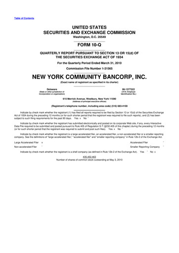 Thumbnail Flagstar Bank 10-Q Quarterly Report FY2010 