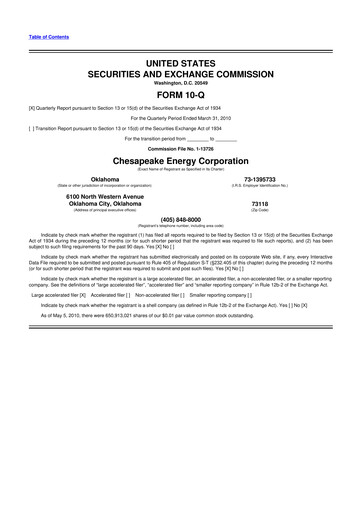 Thumbnail Expand Energy 10-Q Quarterly Report FY2010 