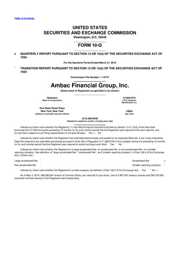 Vorschaubild Octave Specialty Group 10-Q Quartalsbericht  