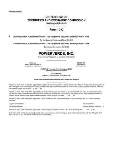 Miniature 374Water 10-Q Rapport trimestriel  