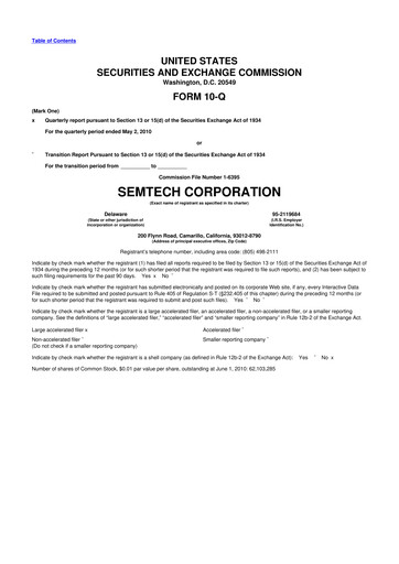 Vorschaubild Semtech 10-Q Quartalsbericht  