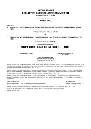 Thumbnail Superior Group of Companies 10-Q Quarterly Report FY 