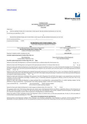 Thumbnail Worthington Enterprises 10-K Annual Report 