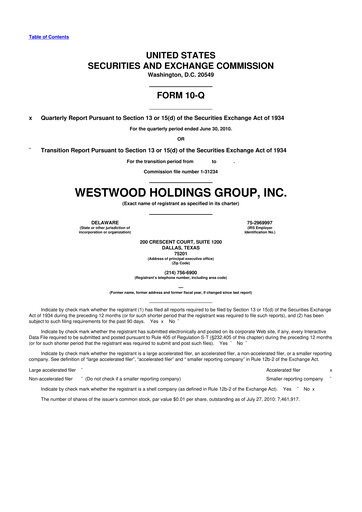 Vorschaubild Westwood Holdings Group 10-Q Quartalsbericht  