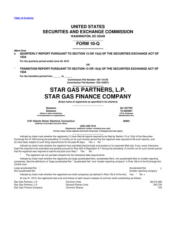 Thumbnail Star Group 10-Q Quarterly Report FY 
