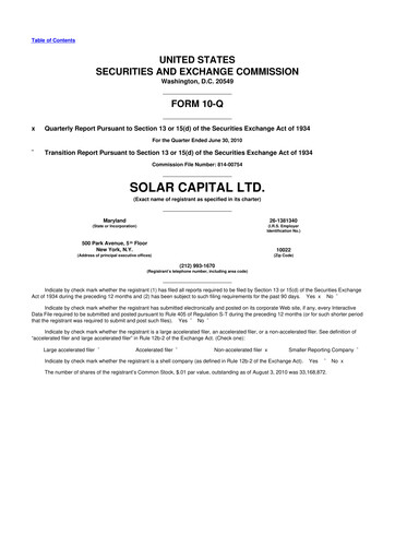Thumbnail SLR Investment 10-Q Quarterly Report FY 