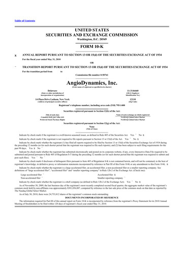 Thumbnail AngioDynamics 10-K Annual Report 