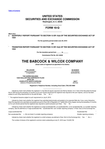 Thumbnail BWX Technologies
 10-Q Quarterly Report FY 