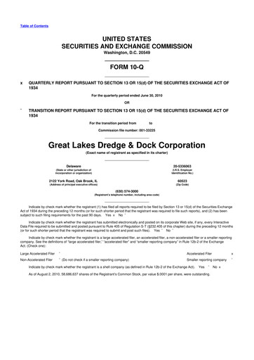 Thumbnail Great Lakes Dredge & Dock Corp. 10-Q Quarterly Report FY 