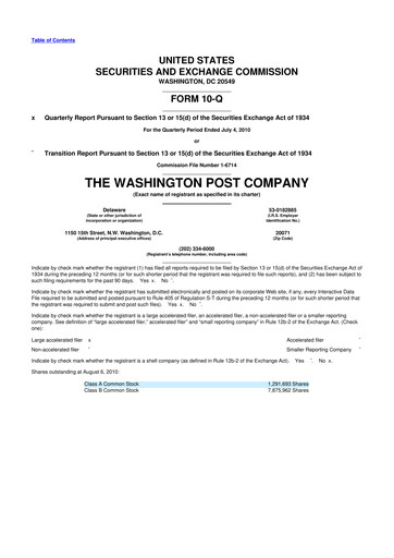 Thumbnail Graham Holdings 10-Q Quarterly Report FY2010 