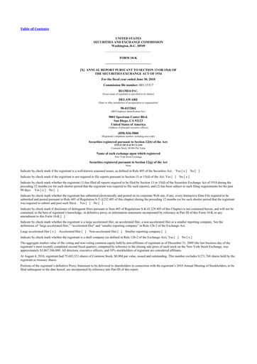 Thumbnail ResMed 10-K Annual Report 