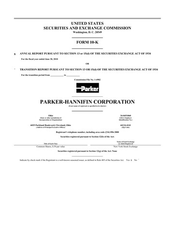 Thumbnail Parker-Hannifin
 10-K Annual Report 2010