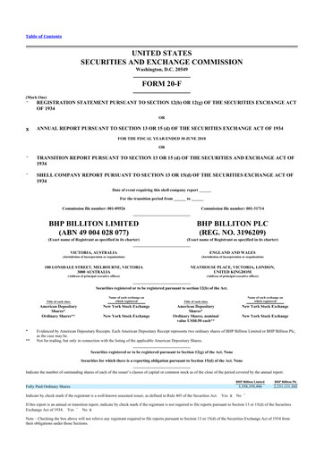 Thumbnail BHP Group 20-F Annual Report 