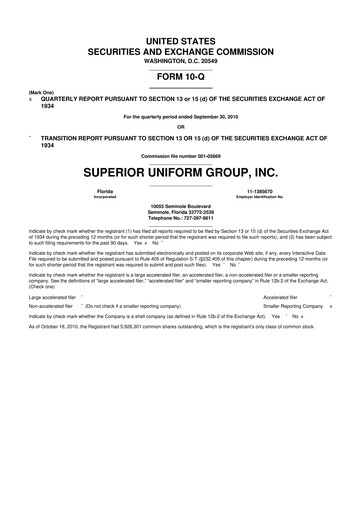 Thumbnail Superior Group of Companies 10-Q Quarterly Report FY 