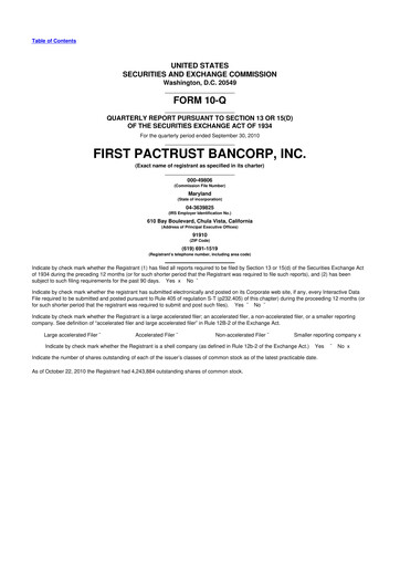 Thumbnail Banc of California 10-Q Quarterly Report FY 