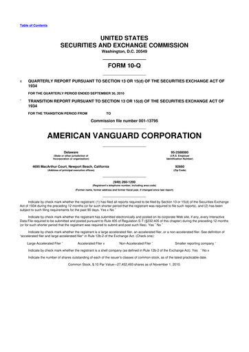 Thumbnail American Vanguard 10-Q Quarterly Report FY 