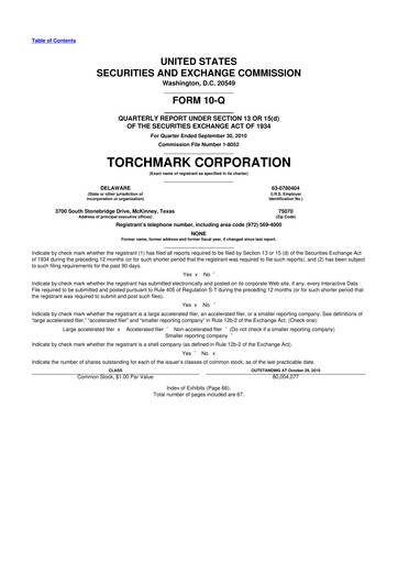 Thumbnail Globe Life
 10-Q Quarterly Report FY2010 