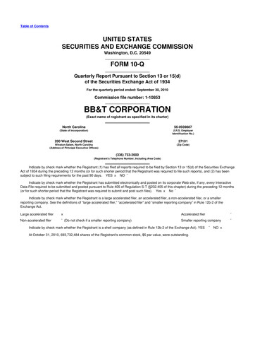 Thumbnail Truist Financial Corporation 10-Q Quarterly Report FY2010 