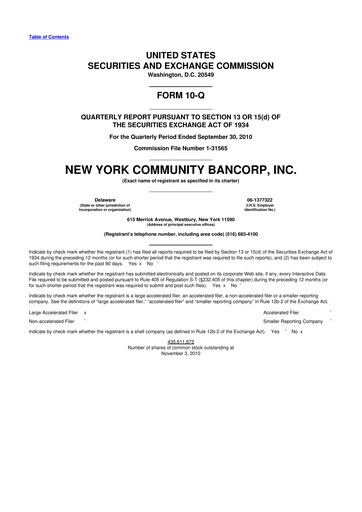 Thumbnail Flagstar Bank 10-Q Quarterly Report FY2010 