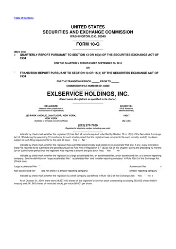 Thumbnail EXL Service
 10-Q Quarterly Report FY 