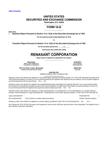 Thumbnail Renasant Corp 10-Q Quarterly Report FY 