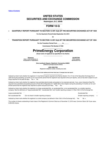 Thumbnail PrimeEnergy Resources 10-Q Quarterly Report FY 