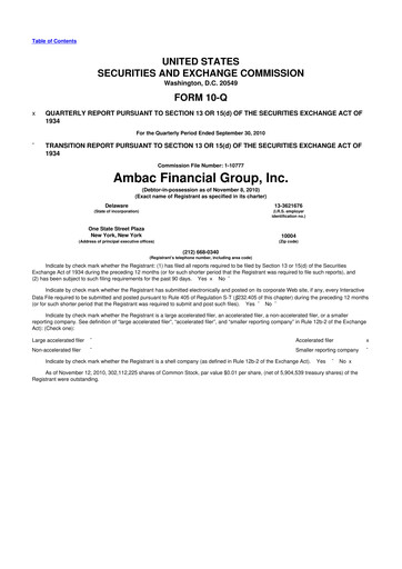 Vorschaubild Octave Specialty Group 10-Q Quartalsbericht  