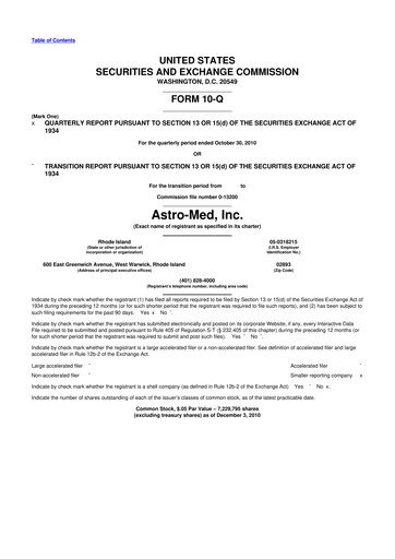 Thumbnail AstroNova, Inc. 10-Q Quarterly Report FY 