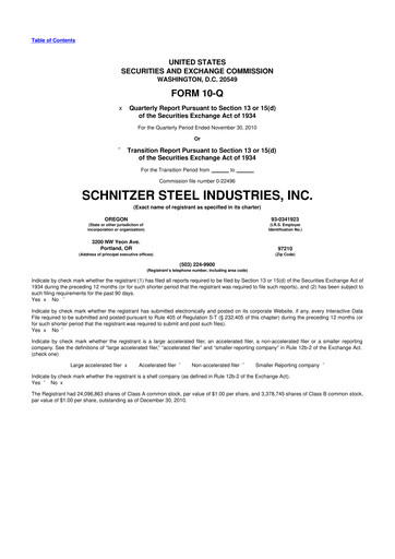 Thumbnail Radius Recycling 10-Q Quarterly Report FY2011 