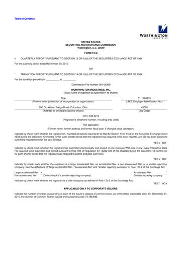 Miniature Worthington Enterprises 10-Q Rapport trimestriel 2011 