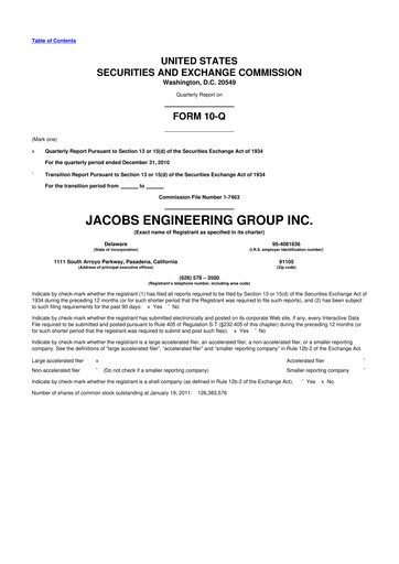 Thumbnail Jacobs Engineering 10-Q Quarterly Report FY2011 