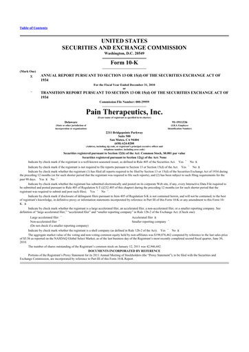 Thumbnail Cassava Sciences
 10-K Annual Report 